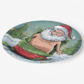 ダーティおもしろいサンタクリスマスコレクション ペーパープレート (アングル)