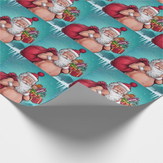 ダーティおもしろいサンタクリスマスコレクション ラッピングペーパー (角)
