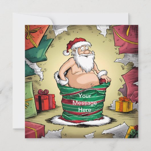 ダーティおもしろいサンタクリスマスコレクション 招待状 (正面)