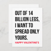 ダーティおもしろいバいけなレンティネスのデイカードとギフト シーズンカード (正面/裏面)