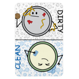 ダーティまたはクリーン – 食洗機ステータス漫画プレート マグネット