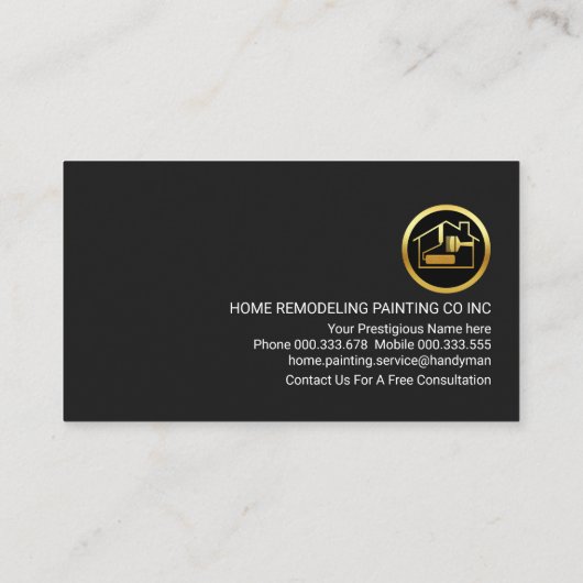 ダーティウォール絵を描(ばちゃばちゃ)跳ねるホーム修復 名刺 (裏面)