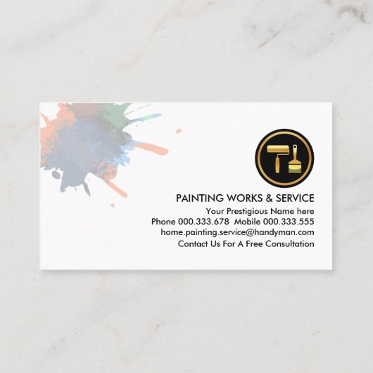 ダーティウォール絵を描(ばちゃばちゃ)跳ねる便利屋 名刺 (裏面)