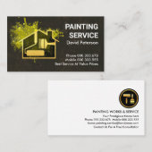 ダーティウォール絵を描（ばちゃばちゃ）跳ねる絵を描の 名刺 (正面/裏面)