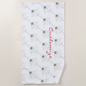 ダーティオリーブマルティーニサンダーコーブ ビーチタオル (正面)