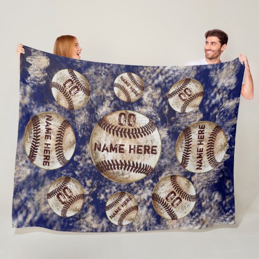 ダーティカスタムルック野球毛布の名前と番号 フリースブランケット (インサイチュ)