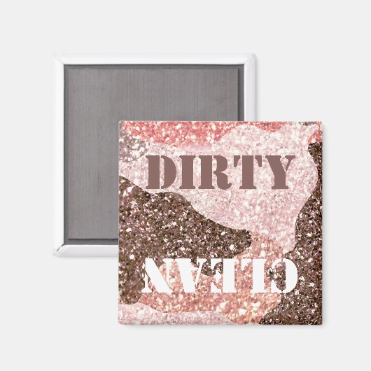 ダーティクリーンバラ金ゴールド迷彩迷彩柄食洗機 マグネット (正面/裏面)