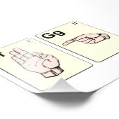 ダーティサイン言語フラッシュカード フォトプリント            (角)