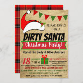 ダーティサンタエクスチェンジパーティの招待状 招待状 (正面/裏面)