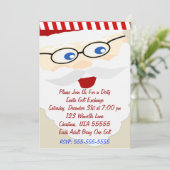 ダーティサンタギフト交換クリスマス招待状 招待状 (スタンド正面)