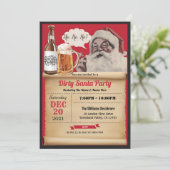 ダーティサンタクリスマスパーティーヴィンテージ招待状 招待状 (スタンド正面)