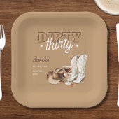 ダーティサーティウェスタンカントリー30歳の誕生日パーティー ペーパープレート