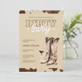 ダーティサーティウェスタンカントリー30歳の誕生日パーティー 招待状 (スタンド正面)