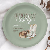 ダーティサーティウェスタンロデオ30th誕生日パーティー ペーパープレート