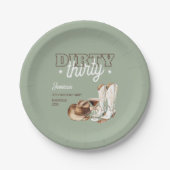 ダーティサーティウェスタンロデオ30th誕生日パーティー ペーパープレート (正面)