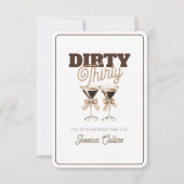 ダーティサーティオコッテイルエスプレッソマルティーニ30誕生日 サンキューカード (正面)