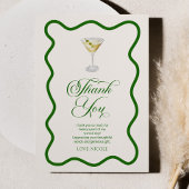 ダーティサーティグリーンダーティマルティーニ誕生日パーティー サンキューカード