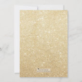 ダーティサーティブラック&金ゴールドシェブロン誕生日招待状 招待状 (裏面)