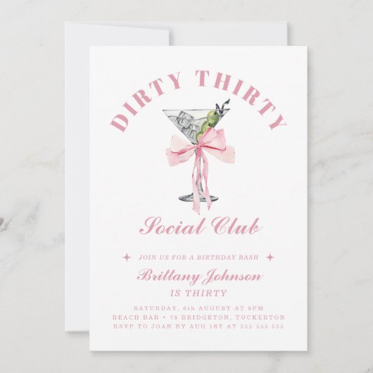 ダーティサーティボーグ&マルチニ30歳の誕生日 招待状 (正面)