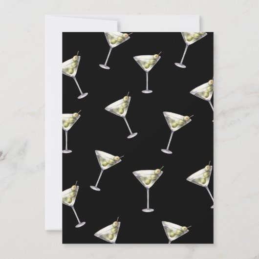 ダーティサーティマルティーニ30歳の誕生日招待状 招待状 (裏面)