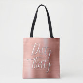ダーティサーティ誕生日バラ金ゴールド赤面ピンク トートバッグ (正面)