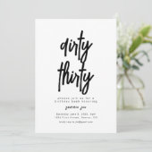ダーティサーティ誕生日招待状テンプレート 招待状 (スタンド正面)