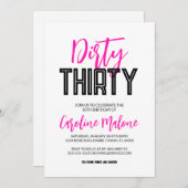 ダーティサーティ誕生日招待状 招待状 (正面/裏面)