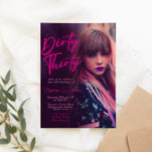 ダーティサーティ ミニマリスト フォト付き 招待状