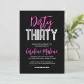 ダーティサーティ 30歳の誕生日パーティー招待状 招待状 (スタンド正面)