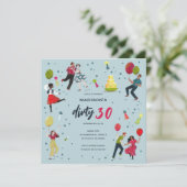 ダーティサーティ 30歳誕生日パーティー招待状 招待状 (スタンド正面)