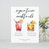 ダーティシャーリーバーボンシグネチャーカクテルメニュー (スタンド正面)