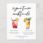 ダーティシャーリーピアナコラダシグネチャーカクテルメニュー (正面)