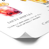 ダーティシャーリーピアナコラダシグネチャーカクテルメニュー ポスター (角)