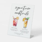 ダーティシャーリーピアナコラダシグネチャーカクテルメニュー 台座サイン (正面)