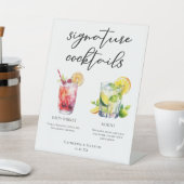 ダーティシャーリーモジトシグネチャーカクテルメニュー 台座サイン (インサイチュ)