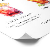 ダーティシャーリーロングアイランドシグネチャーカクテルメニュー ポスター (角)