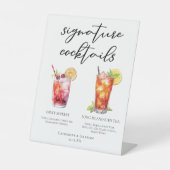 ダーティシャーリーロングアイランドシグネチャーカクテルメニュー 台座サイン (正面)