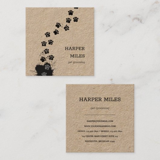 ダーティドッグパスクラフトスクエア名刺 スクエア名刺 (正面/裏面)