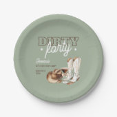 ダーティフォーティウェスタンロデオ40th誕生日パーティー ペーパープレート (正面)
