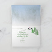 ダーティホワイト4wdトラック,クリスマスツリー,休日 シーズンカード (内部)