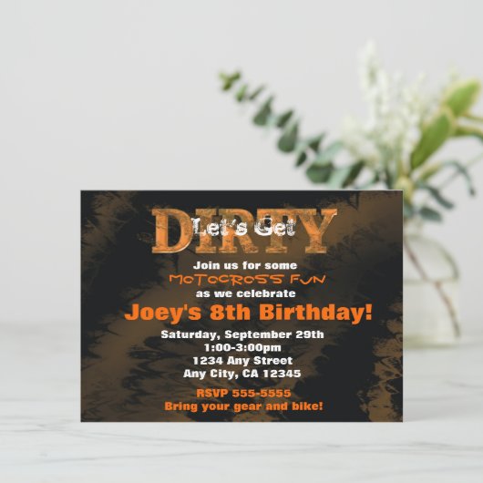 ダーティマッド走レースモトクロスレーシング招待状 招待状 (スタンド正面)