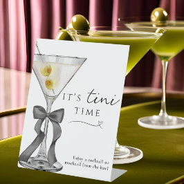 ダーティマティーニカクテルバー It's Tini Time 台座サイン