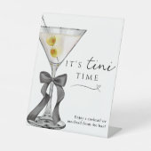 ダーティマティーニカクテルバー It's Tini Time 台座サイン (正面)
