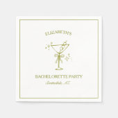 ダーティマティーニパーソナライズドおしゃれなバチェロレッテパーティー スタンダードカクテルナプキン (正面)