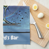 ダーティマティーニレシピパーソナライズされたカスタムバー キッチンタオル (四つ折り)