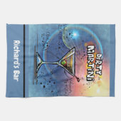 ダーティマティーニレシピパーソナライズされたカスタムバー キッチンタオル (横)