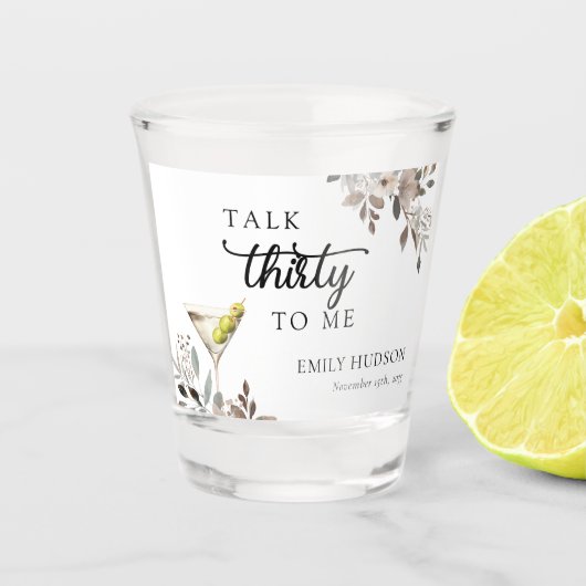 ダーティマルティニカクテルブライダルシャワー ショットグラス (正面)