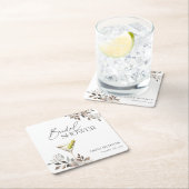 ダーティマルティニカクテルブライダルシャワー スクエアペーパーコースター (インサイチュ)