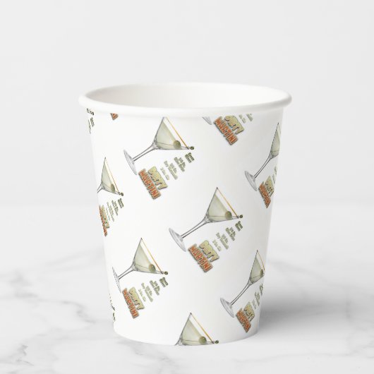 ダーティマルティニカクテルレシピアート紙カップ 紙コップ (正面)