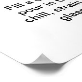 ダーティマルティニカクテルレシピアート16"x20" ポスター (角)